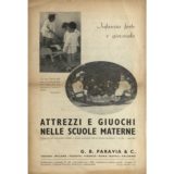 Attrezzi e giuochi nelle scuole materne